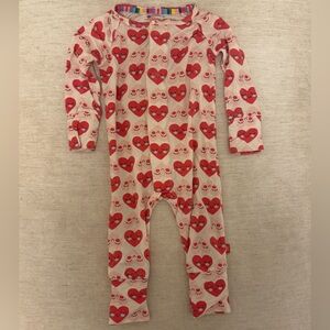 Magnetic Me Red Heart Convertible Onesie, 3-6 months
